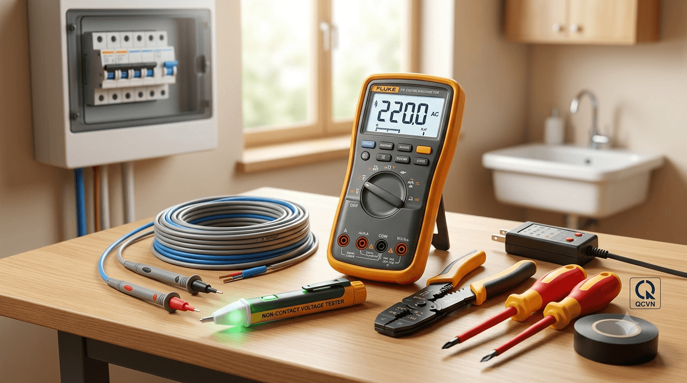 Cách Kiểm Tra Dây Điện Dân Dụng Tại Nhà Cho Người Không Chuyên 3 Các dụng cụ kiểm tra dây điện dân dụng
