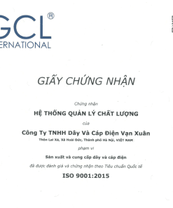 Chứng chỉ ISO