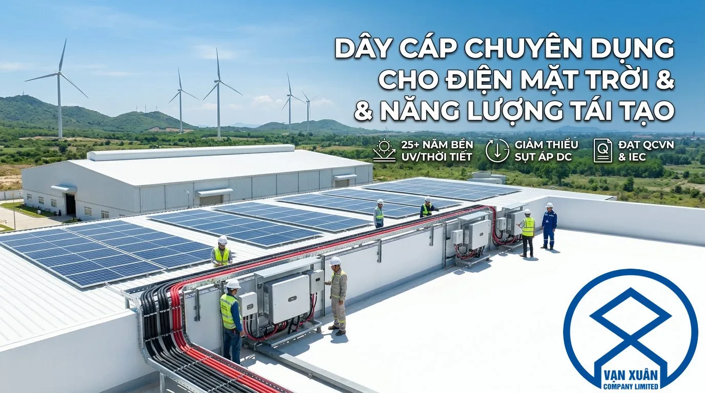 Cáp Điện Mặt Trời Là Gì? Hướng Dẫn Chọn Cáp DC Chuẩn Cho Hệ Thống Solar Bền 25 Năm 3 Cáp điện mặt trời